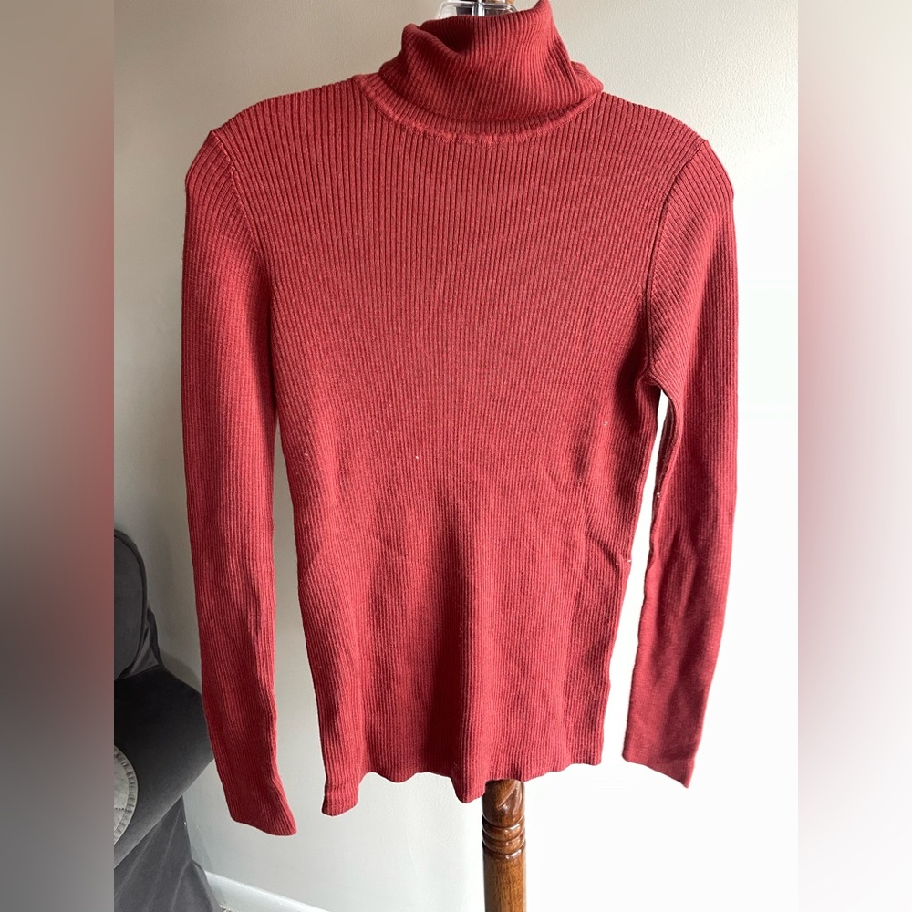 Uniqlo Deep Red Turtleneck Sweater
